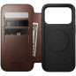 Dėklas Nomad Modern Leather Folio, rustic brown (Horween) - iPhone 17 Pro Dėklas Nomad Modern Leather Folio, rustic brown (Horween) - iPhone 17 Pro