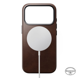 Dėklas Nomad Traditional Leather Case, rustic brown (Horween) - iPhone 17 Pro