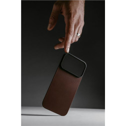 Nomad Magnetic Leather Back, rustic brown (Horween), Magsafe - iPhone Air