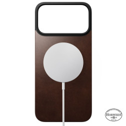 Nomad Magnetic Leather Back, rustic brown (Horween), Magsafe - iPhone 17 Pro Max