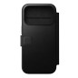 Dėklas Nomad Modern Leather Folio, black - iPhone 17 Pro