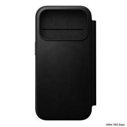 Dėklas Nomad Modern Leather Folio, black - iPhone 17 Pro