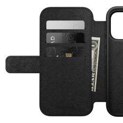 Dėklas Nomad Modern Leather Folio, black - iPhone 17 Pro