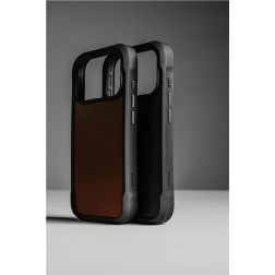 Nomad Rugged Leather Case, black (Horween) - iPhone 17 Pro Max