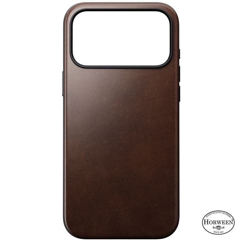 Nomad Modern Leather Case, rustic brown (Horween) - iPhone 17 Pro Max