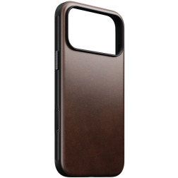 Nomad Modern Leather Case, rustic brown (Horween) - iPhone 17 Pro Max