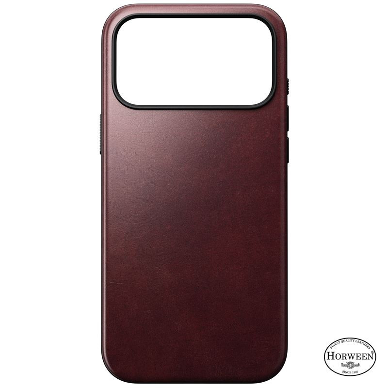 Nomad Modern Leather Case, burgundy (Horween) - iPhone 17 Pro Max
