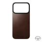 Dėklas Nomad Magnetic Leather Back, rustic brown (Horween), Magsafe - iPhone 17 Pro