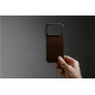 Dėklas Nomad Magnetic Leather Back, rustic brown (Horween), Magsafe - iPhone 17 Pro