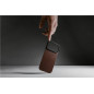 Dėklas Nomad Magnetic Leather Back, rustic brown (Horween), Magsafe - iPhone 17 Pro
