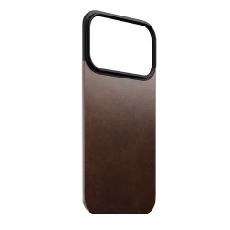 Dėklas Nomad Magnetic Leather Back, rustic brown (Horween), Magsafe - iPhone 17 Pro
