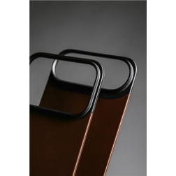 Dėklas Nomad Magnetic Leather Back, rustic brown (Horween), Magsafe - iPhone 17 Pro