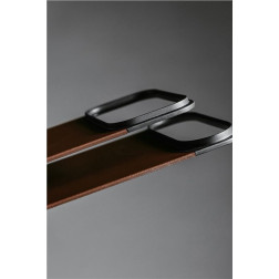 Dėklas Nomad Magnetic Leather Back, rustic brown (Horween), Magsafe - iPhone 17 Pro