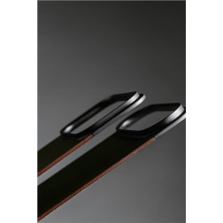 Dėklas Nomad Magnetic Leather Back, rustic brown (Horween), Magsafe - iPhone 17 Pro