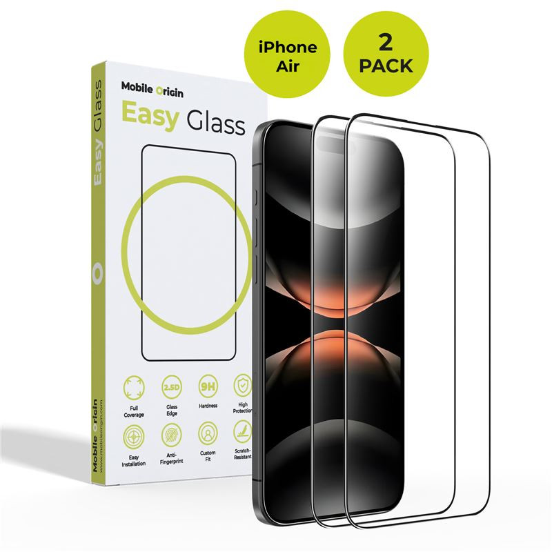 Mobile Origin EasyGlass iPhone Air, 2 pack
