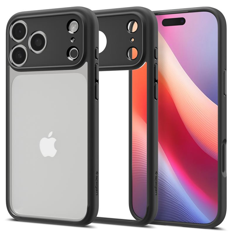 Dėklas Spigen Ultra Hybrid, matte black - iPhone 17 Pro