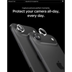 Spigen Glass tR EZ Fit Optik Pro 2 Pack, silver - iPhone Air