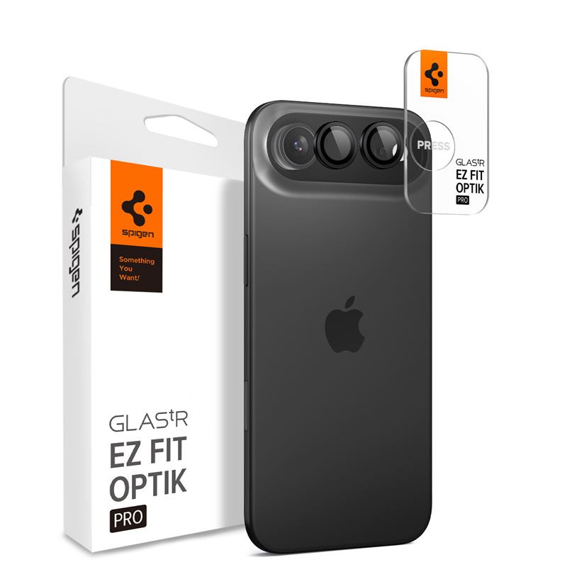 Kameros apsauga Spigen Glass tR EZ Fit Optik Pro 2 Pack, black - iPhone Air