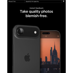 Kameros apsauga Spigen Glass tR EZ Fit Optik Pro 2 Pack, black - iPhone Air