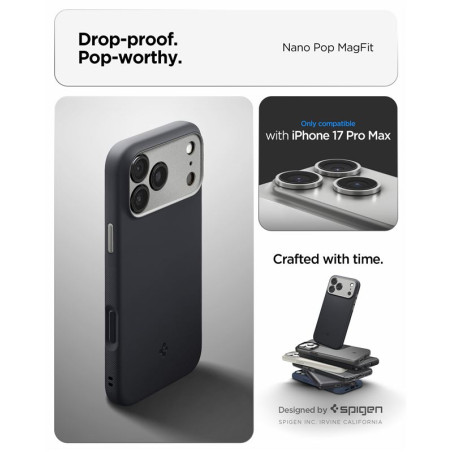Spigen Nano Pop MagSafe, black sesame - iPhone 17 Pro Max