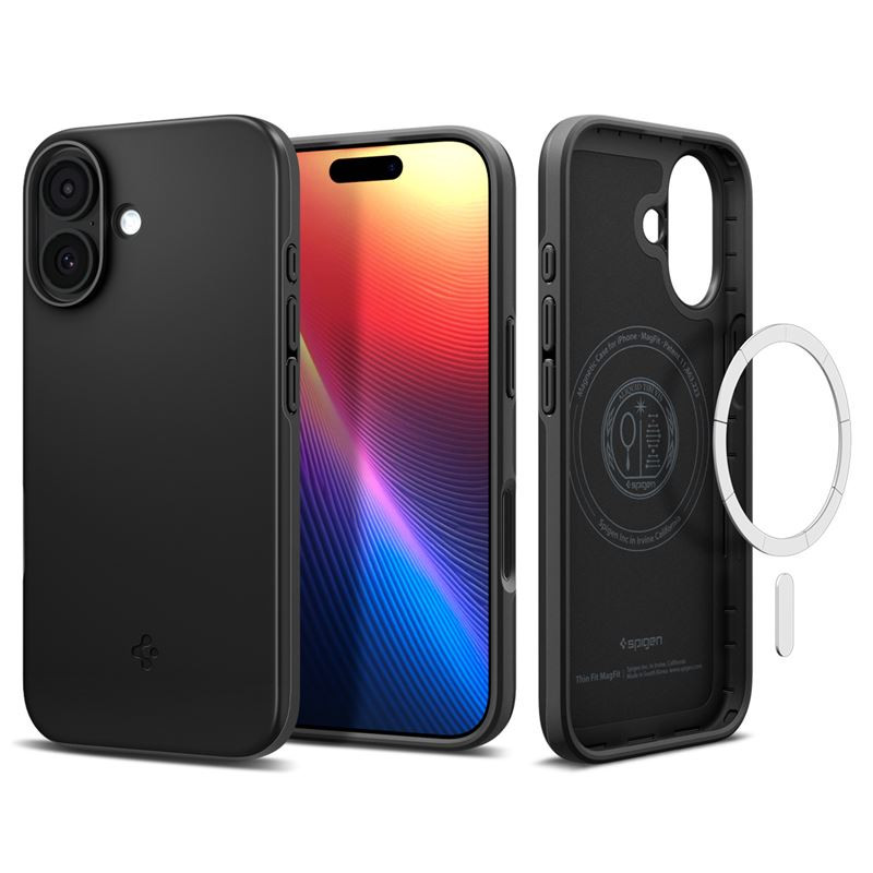 Dėklas Spigen Thin Fit MagSafe, black - iPhone 17