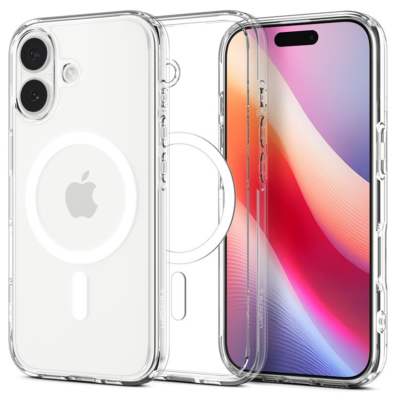 Dėklas Spigen Ultra Hybrid MagSafe, clear white - iPhone 17