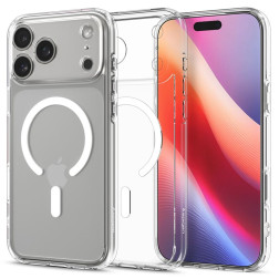 Dėklas Spigen Ultra Hybrid MagSafe, clear white - iPhone 17 Pro