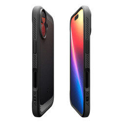 Dėklas Spigen Rugged Armor MagSafe, matte black - iPhone 17