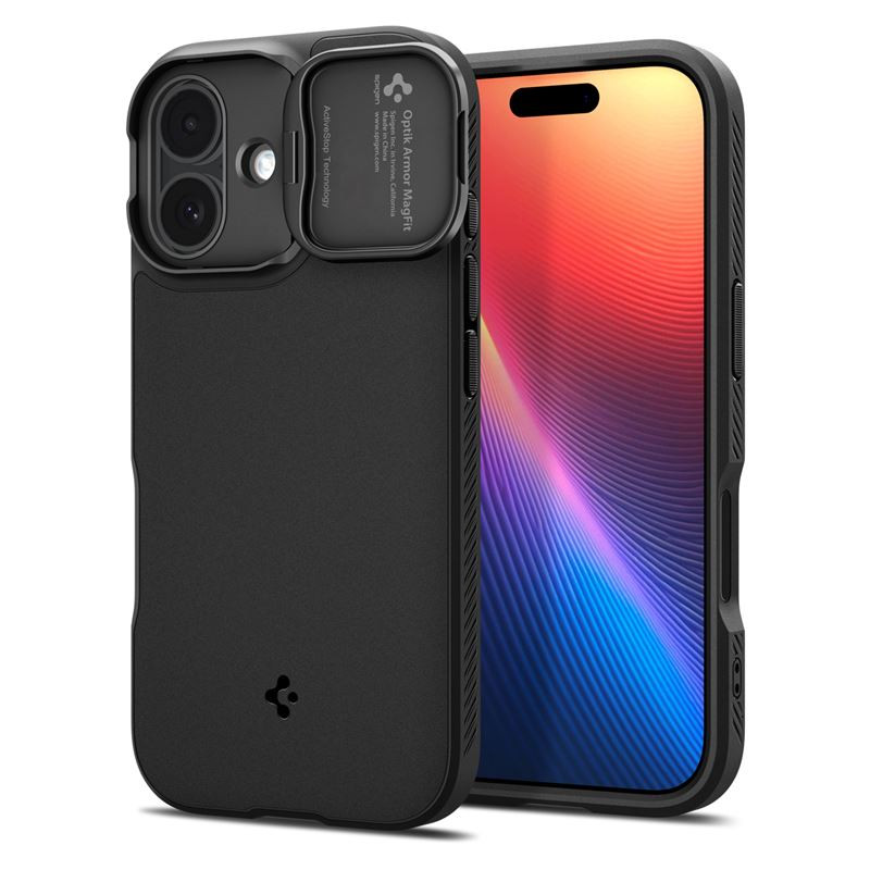 Dėklas Spigen Optik Armor MagSafe, black - iPhone 17