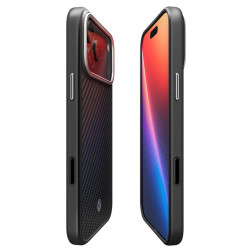 Dėklas Spigen Enzo Aramid T, black silver - iPhone 17 Pro