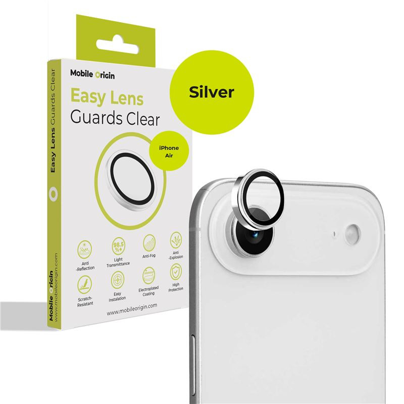 Mobile Origin Easy Lens Guards, silver - iPhone Air Mobile Origin Easy Lens Guards, silver - iPhone Air