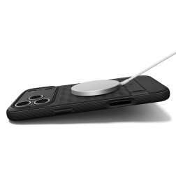 Dėklas Spigen Parallax S MagSafe, matte black - iPhone 17 Pro