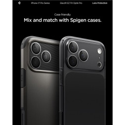 Kamerų apsauga Spigen Glass tR EZ Fit Optik Pro 2 Pack, gray - iPhone 17/16/15/14 Pro / 17/16/15/14 Pro Max