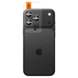 Kamerų apsauga Spigen Glass tR EZ Fit Optik Pro 2 Pack, gray - iPhone 17/16/15/14 Pro / 17/16/15/14 Pro Max