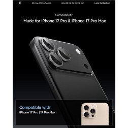 Kamerų apsauga Spigen Glass tR EZ Fit Optik Pro 2 Pack, gray - iPhone 17/16/15/14 Pro / 17/16/15/14 Pro Max