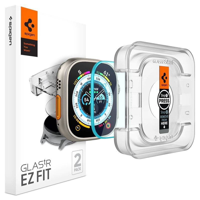 Spigen Glass tR EZ Fit 2 Pack - Apple Watch Ultra 3/2/1