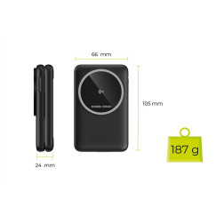 Mobile Origin 3in1 Foldable Qi2 Charger PW8, black