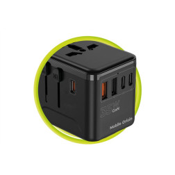 Mobile Origin GaN 35W Travel Adapter PW4 EU/UK/US/AUS, 3x USB-C + 2x USB-AÂ&nbsp;