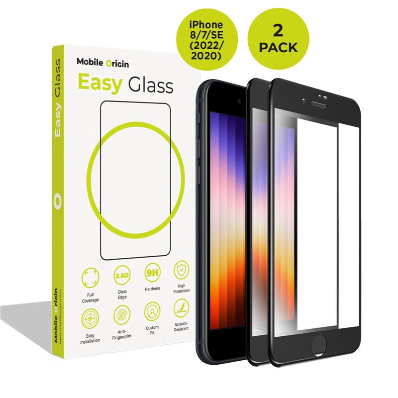 Mobile Origin EasyGlass iPhone 8/7/SE (2022/2020), 2 pack Mobile Origin EasyGlass iPhone 8/7/SE (2022/2020), 2 pack