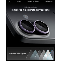 Spigen Glass tR EZ Fit Optik Pro 2 Pack, purple - iPhone 17