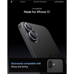Spigen Glass tR EZ Fit Optik Pro 2 Pack, purple - iPhone 17