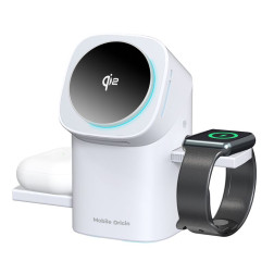Mobile Origin 3in1 Wireless Charging Qi2 Station PW11, white