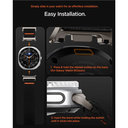 Spigen DuraPro Flex, black - Samsung Galaxy Watch 8 (40/44/46mm)