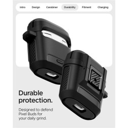 Spigen Lock Fit, matte black - Google Pixel Buds 2a