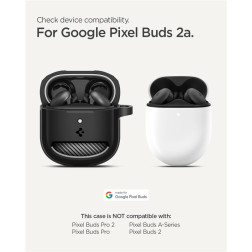 Spigen Rugged Armor, matte black - Google Pixel Buds 2a