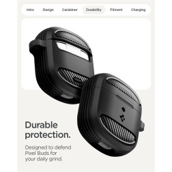 Spigen Rugged Armor, matte black - Google Pixel Buds 2a