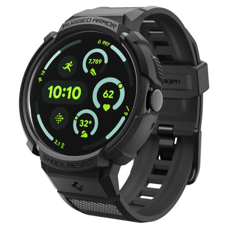 Spigen Rugged Armor, matte black - Google Pixel Watch 4 41mm
