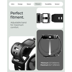 Spigen Rugged Armor, matte black - Google Pixel Watch 4 41mm