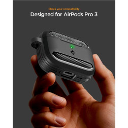 Spigen Rugged Armor, matte black - AirPods Pro 3