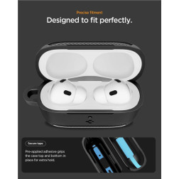 Spigen Rugged Armor, matte black - AirPods Pro 3